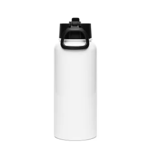 Alternative view of Stainless steel water bottle with a straw lid