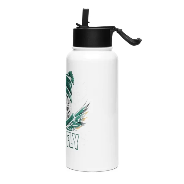 Stainless steel water bottle with a straw lid - Image 3